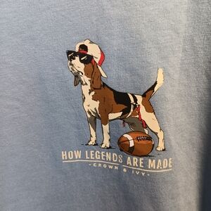 Crown & Ivy Blue Long Sleeve Shirt Size XXL Legends